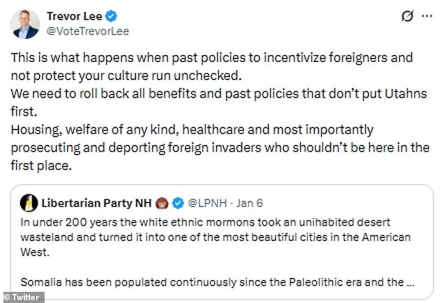 Utah State Rep Trevor Lee Condemned for 'Foreign Invaders' Deportation Remarks in Response to Somali Migrant Son's Campaign