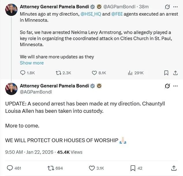 Arrests in Minnesota Church Protest Escalate Tensions Between Anti-Immigration Activists and Federal Agencies