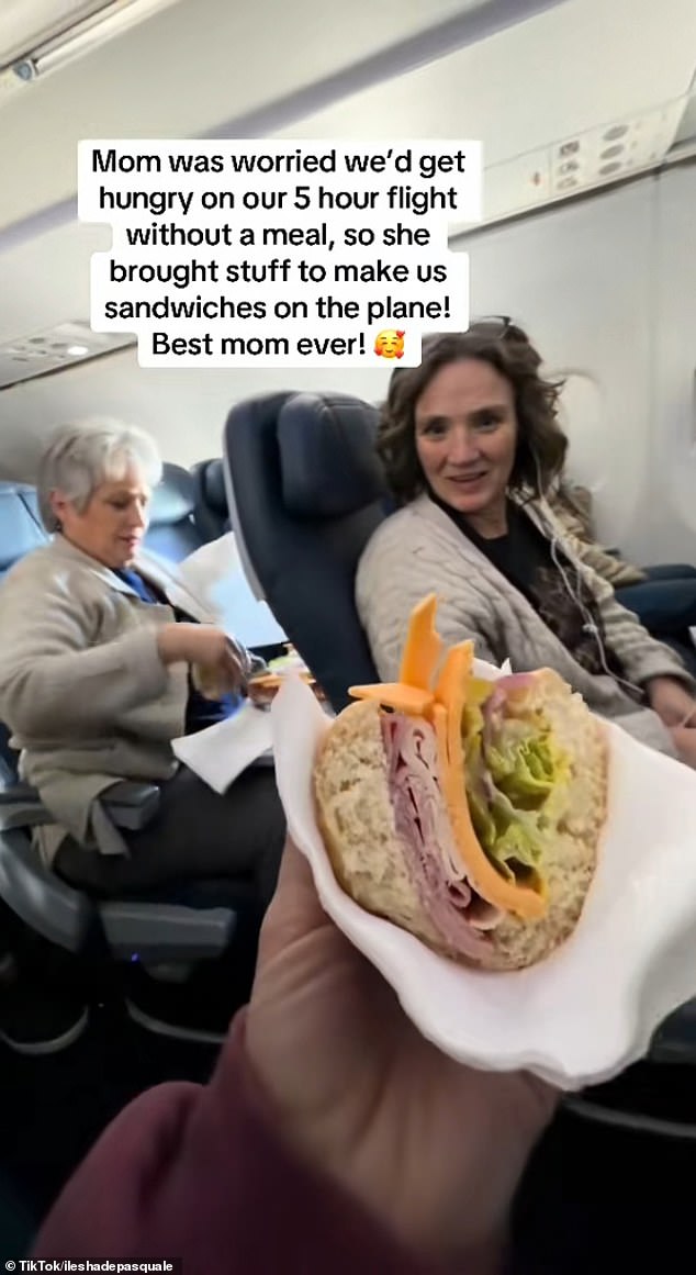 71-Year-Old Mother Turns Airplane Seat into Make-Shift Deli During Five-Hour Flight