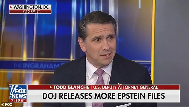 DOJ Files Reignite Epstein and Trump Controversy as Blanche Defends Party Claims