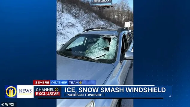 Massive Ice Slab Shatters Windshield, Injuring Pennsylvania Mother Near Pittsburgh
