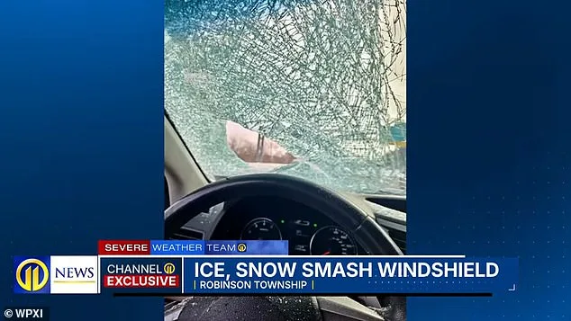 Massive Ice Slab Shatters Windshield, Injuring Pennsylvania Mother Near Pittsburgh