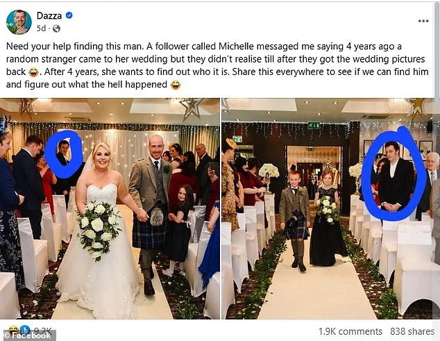 Four-Year Wedding Photo Mystery Finally Solved: Stranger in the Background Unveiled