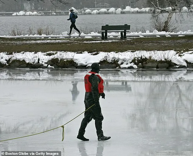 Frozen Charles River's Shifting Ice Sparks Safety Warnings in Boston
