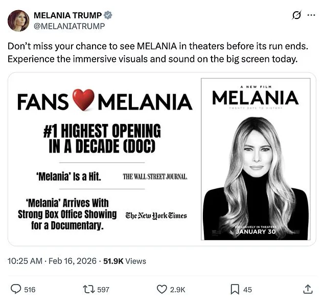 Melania Trump Sparks Controversy by Using White House Platform to Promote Documentary