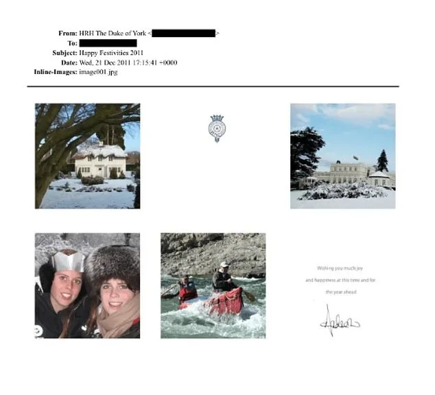 Shocking Revelation: Duke of York Sent Christmas Card to Epstein, Contradicting Claims of Severed Ties
