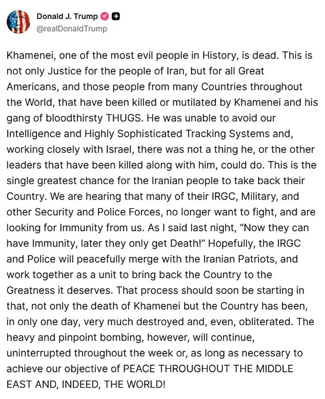 Trump Claims Khamenei Dead Amid Airstrikes, But No Evidence Confirms Report